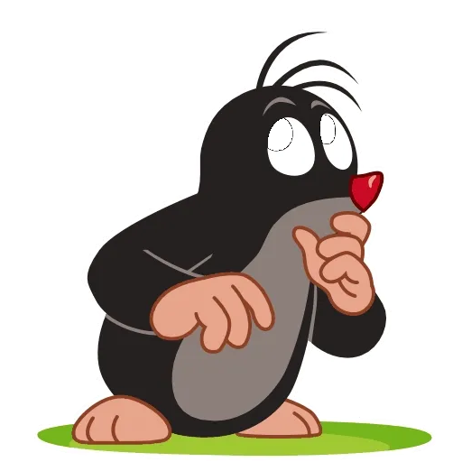 鼹鼠从地里探出头思考。