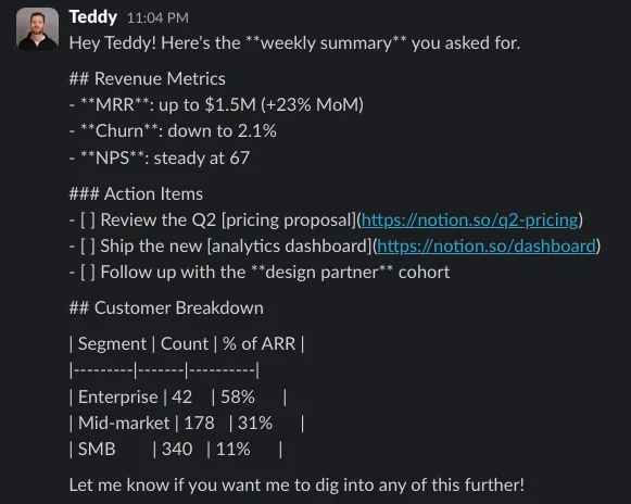 Slack MCP 格式问题示例