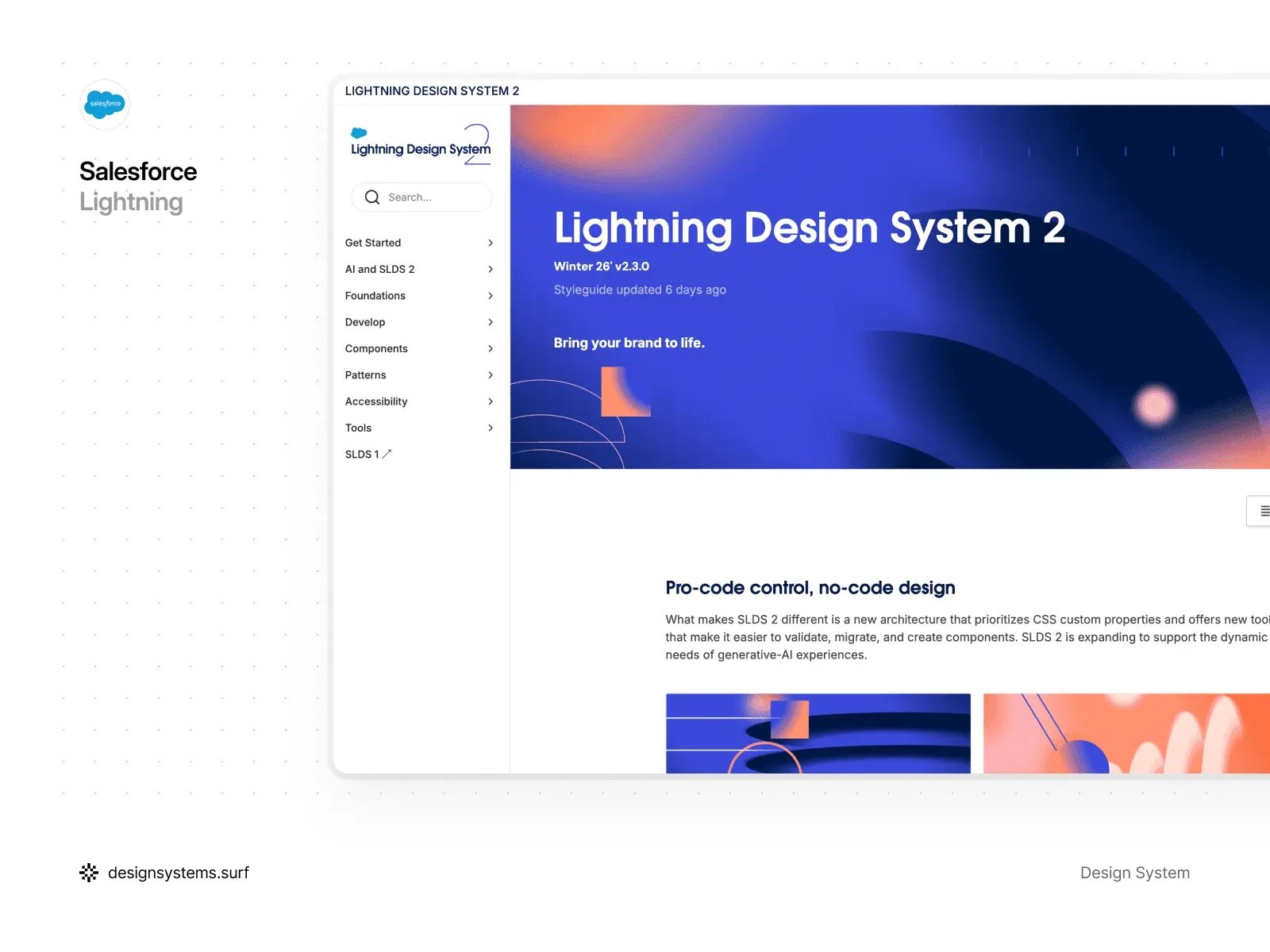 Lightning Design System 2 by Salesforce界面